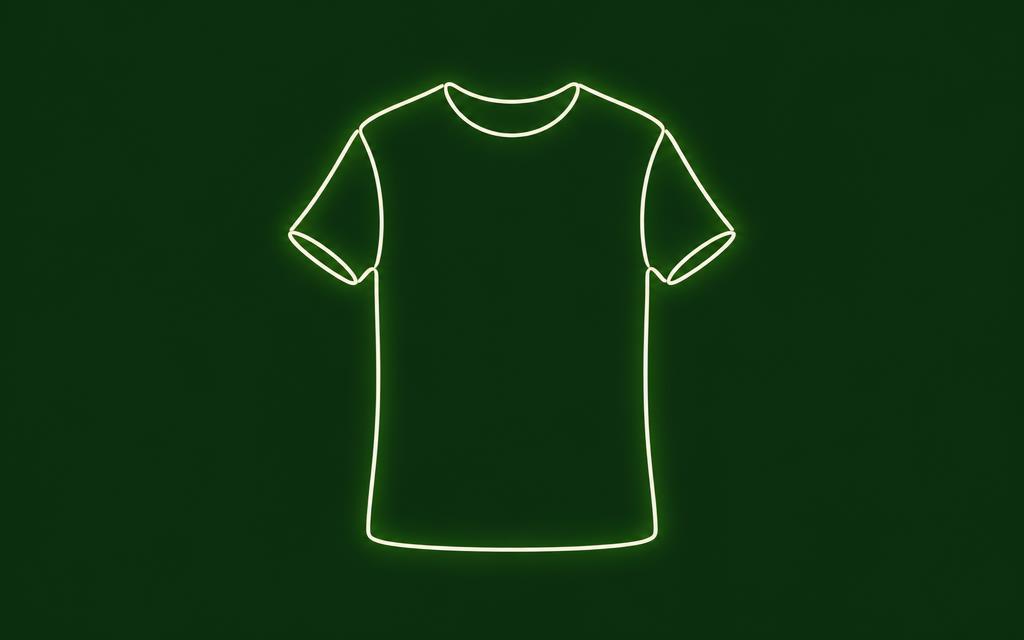 One line drawing of a t shirt with the VeganFit logo printed on the chest